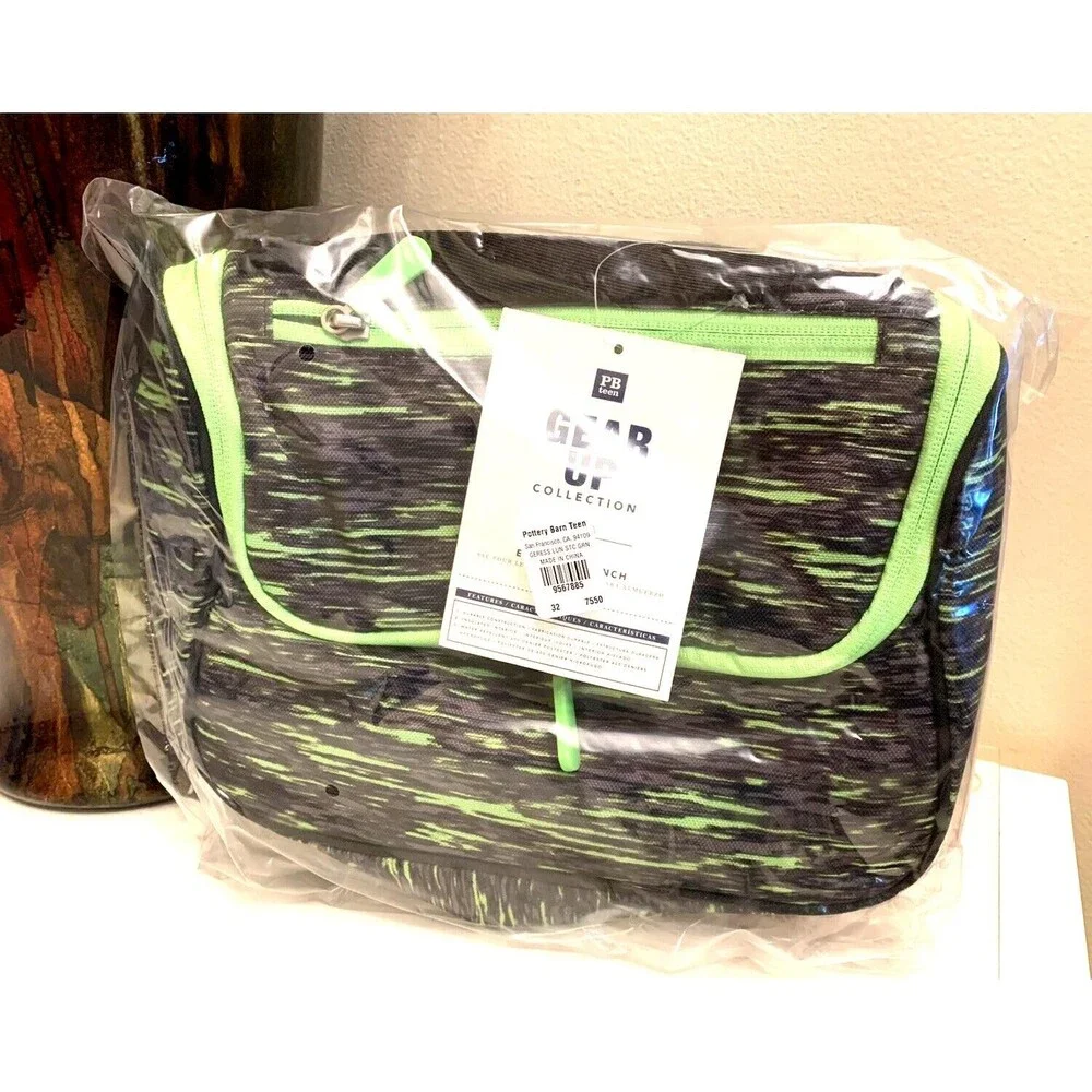 School Pottery Barn kids LARGE BACKPACK + LUNCH SET🚀 Travel bag sport boy green